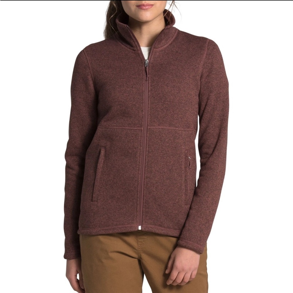 The North Face Women's Large Chocolate Brown Full Zip Up Jacket Outdoor Hiking